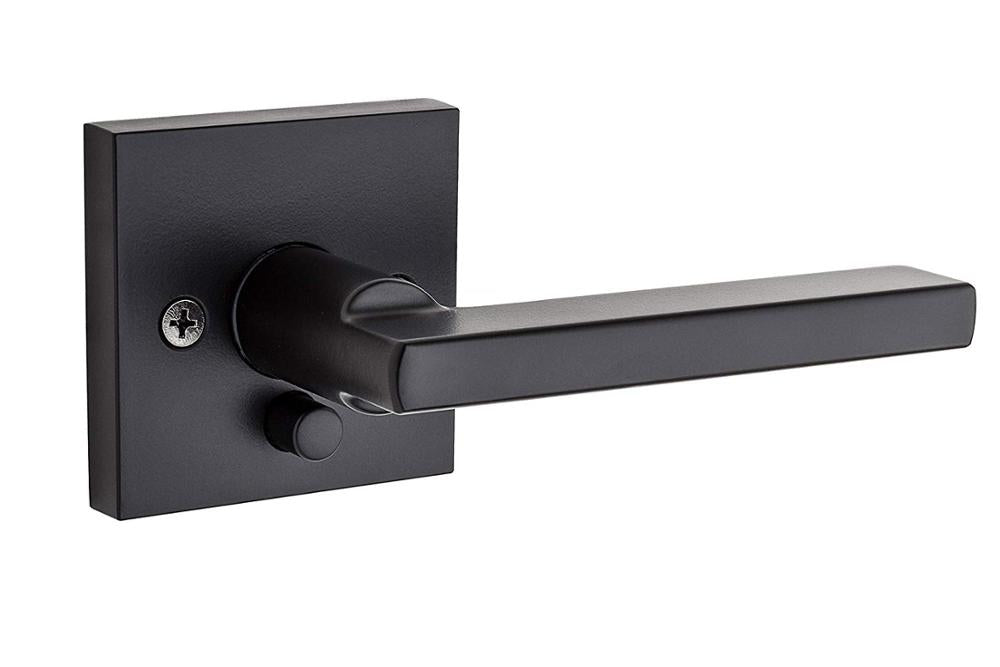 Black lever door handle Square Privacy Lever aged oil rubbed bronze bedroom bathroom locks quick release privacy door lockset